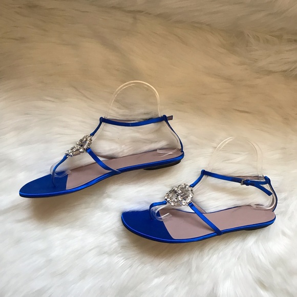 ⭕️SOLD⭕️. NEW! GUCCI GG Swarovski Crystal Sandals - Picture 4 of 8